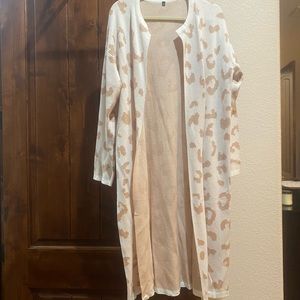 NWOT Long Animal Print Cardigan